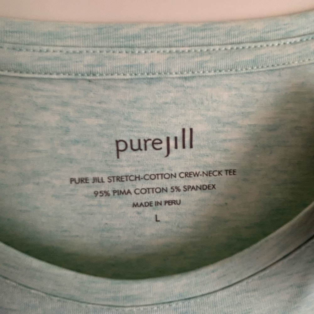 J. Jill Mint Heather Crew-Neck Tee